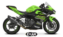 Load image into Gallery viewer, Kawasaki Ninja 400 2018-2019 Exan Exhaust Silencer OVAL X-BLACK Titanium/Carbon