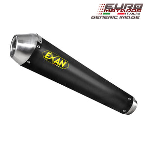 Kawasaki Z1000 2007-2009 Exan Exhaust Silencer Conic-NX Stainless/Black Dual X2