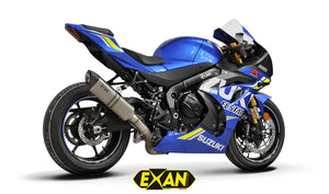 Suzuki GSXR 1000 17-19 Exan Exhaust Silencer OVAL X-BLACK Titanium/Carbon/Black