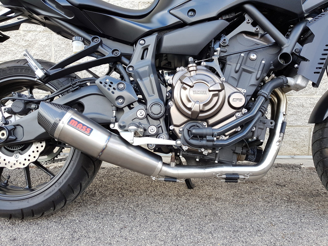 MassMoto Exhaust FULL System 2in1 Titanium Silencer Yamaha MT-07 FZ-07 2014-2019