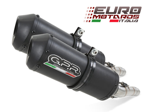 Aprilia Dorsoduro 750 2008-2016 GPR Exhaust Dual SlipOn Silencers Ghisa New