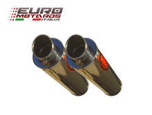 Load image into Gallery viewer, MassMoto Exhaust Dual Slip-On Silencers GP1 Inox Triumph Speed Triple 1050 05-10