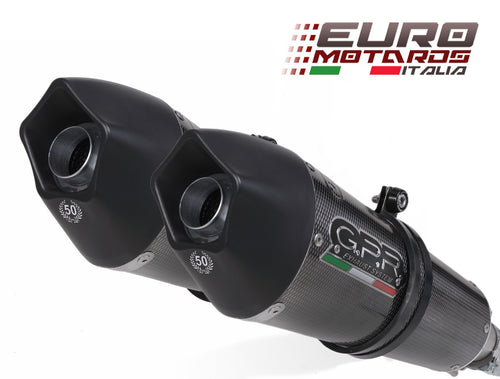 Aprilia Dorsoduro 750 08-16 GPR Exhaust Systems GPE CF Slipon Mufflers Silencers
