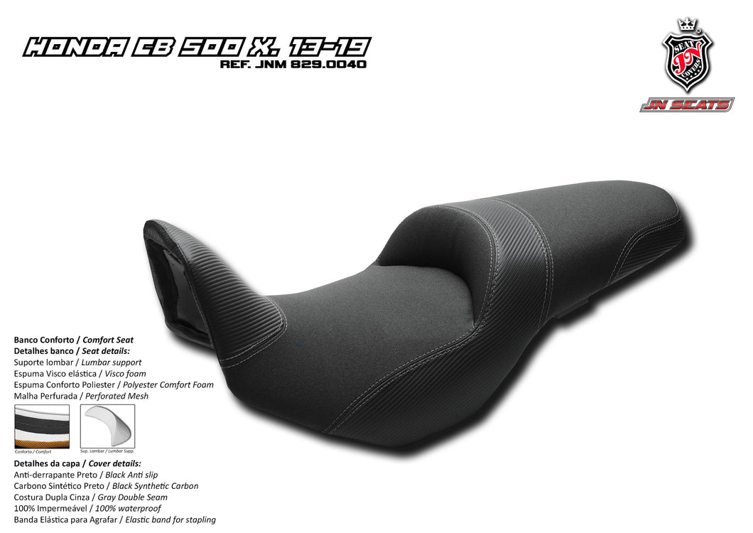 Honda CB500X 2013-2019 JN-Europe Comfort Seat Memory Foam+Visco 8290040