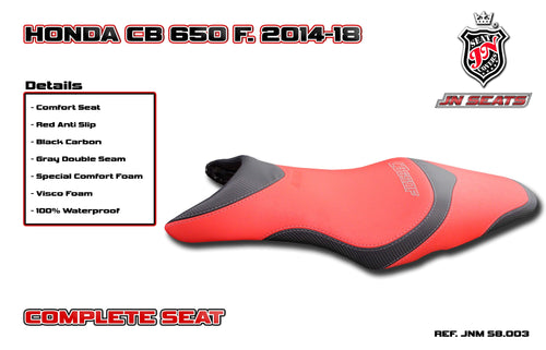 Honda CB650F 2014-2018 JN-Europe Comfort Seat Gel+Memory Visco JNMS8.003 New
