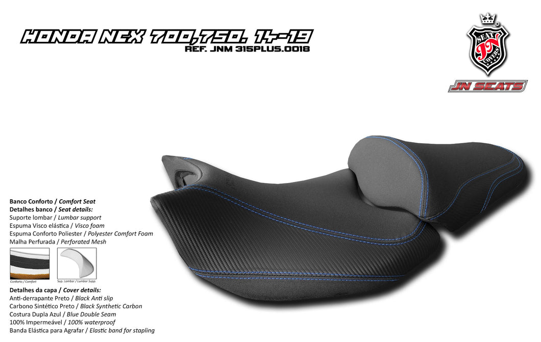Honda NC700X NC750X 2014-2020 JN-Europe Comfort Seat Memory Foam+Visco 315+0018