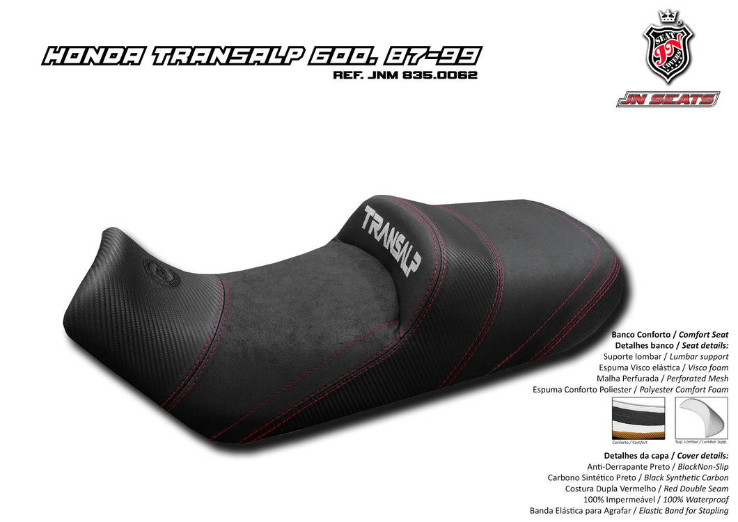 Honda Transalp 600 XL600V 1987-1999 JN Comfort Seat Memory Foam+Visco 8350062