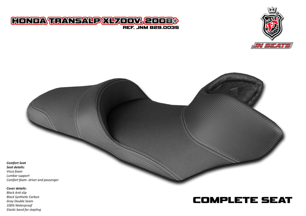 Honda Transalp 700 XL700V JN Comfort Seat Memory Foam+Visco Anti-Slip 8290035