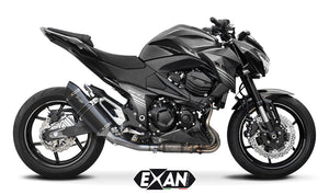Kawasaki Z800 Exan Exhaust Silencer OVAL X-BLACK Titanium/Carbon New