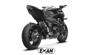 Kawasaki Z800 Exan Exhaust Silencer OVAL X-BLACK Titanium/Carbon New