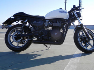 MassMoto Exhaust Full System 2in1 Cross Black New Triumph Scrambler