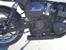 Load image into Gallery viewer, MassMoto Exhaust Full System 2in1 Cross Black New Triumph Scrambler