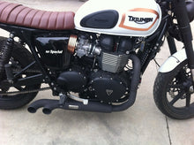 Load image into Gallery viewer, MassMoto Exhaust Full System 2in1 Trucker Black New Triumph Bonneville /Thruxton