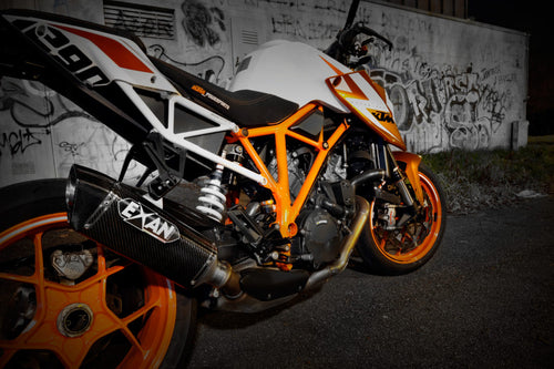 KTM Superduke 1290 Exan Exhaust Silencer OVAL X-BLACK Titanium/Carbon New