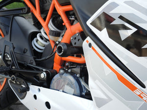 KTM RC 125/200/390 2014-2016 RD Moto Crash Frame Sliders Protectors Black