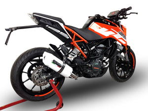 KTM Duke 125 2017-2018 GPR Exhaust Slip-On Silencer Albus White Road Legal