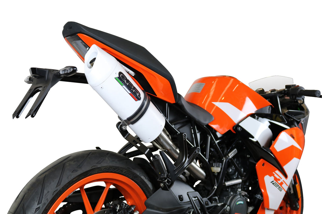KTM RC 125 2017-2018 High Mount GPR Exhaust Slip-On Silencer Albus White New
