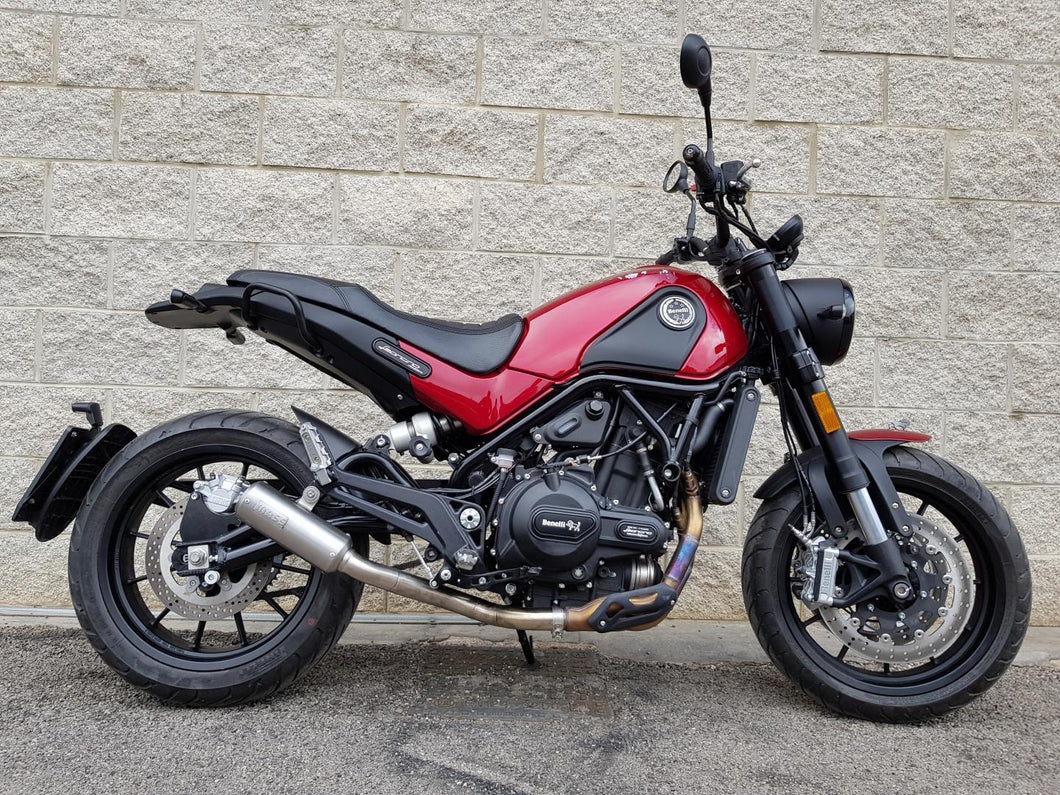 MassMoto Exhaust Silencer M1 Titanium & Decat Pipe Benelli Leoncino 500 2017-19