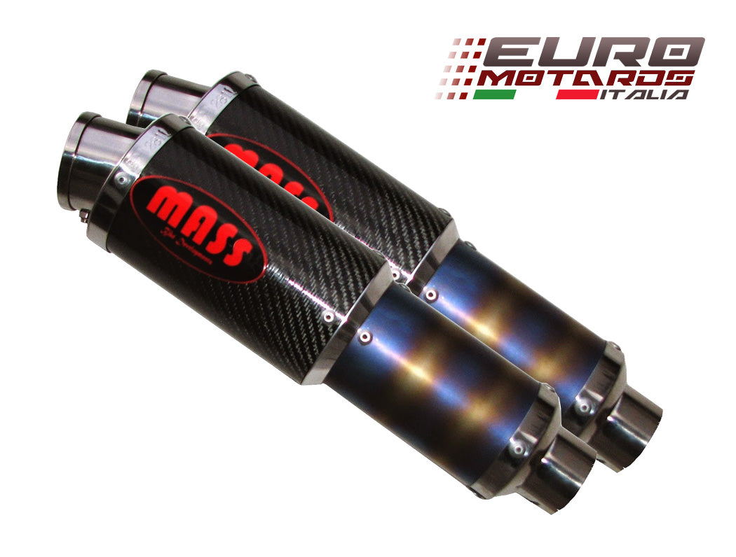 MassMoto Exhaust Dual Silencers M1 MotoGP Style Carbon Ducati GT 1000 2006-2010