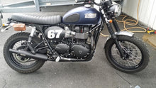 Load image into Gallery viewer, MassMoto Exhaust Full System 2in1 Bottiglia Black Triumph Scrambler
