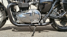 Load image into Gallery viewer, MassMoto Exhaust Full System 2in2 Hot-Rod Black Triumph Bonneville / Thruxton