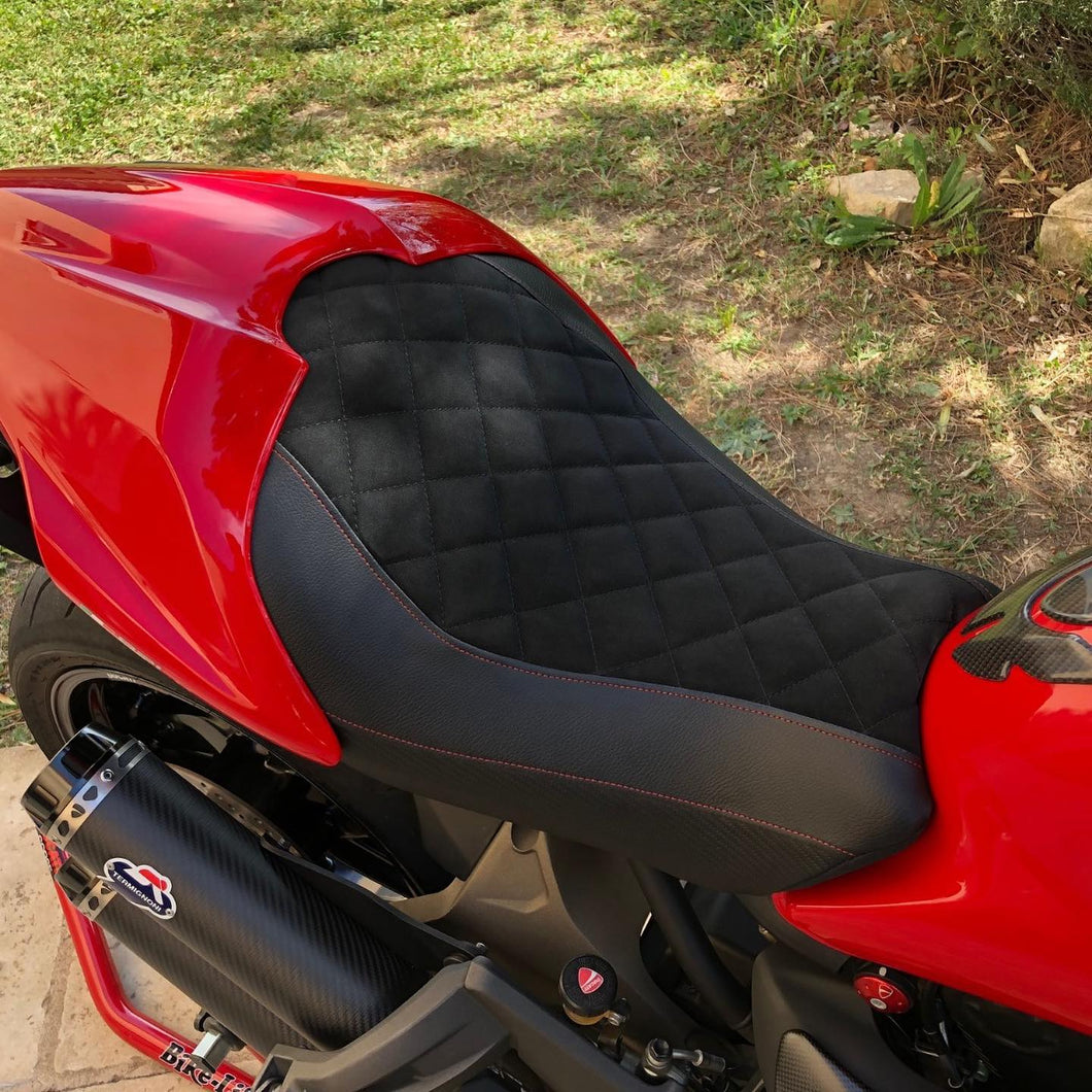 Ducati Monster 821 2014-2017 Tappezzeria Italia Seat Cover Velvet Effect Diamond