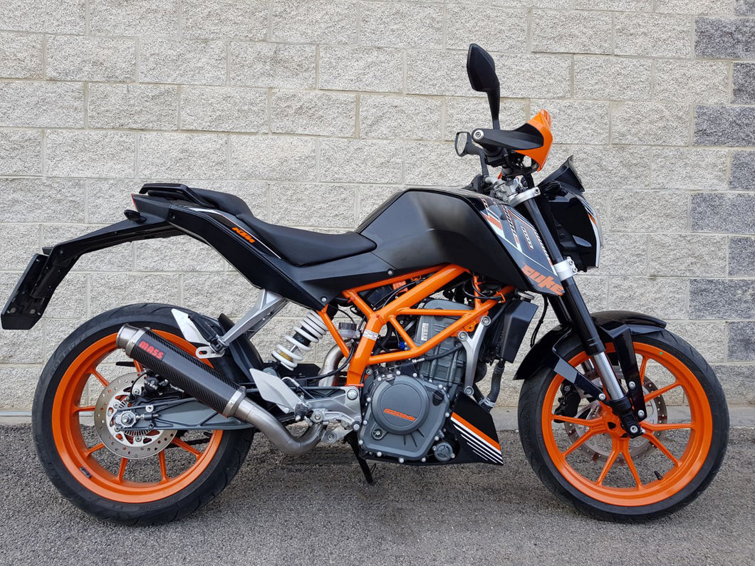 MassMoto Exhaust SlipOn Silencer M1 Carbon Fiber New KTM Duke 390 2013-2016