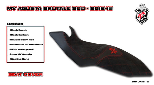 MV Agusta Brutale 675 800 2012-2016 JN-Europe Seat Cover Diamond Quilt JNMIT2