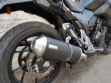 Load image into Gallery viewer, MassMoto Exhaust SlipOn Silencer Oval Inox Black Suzuki V-Strom 250 2017-2019