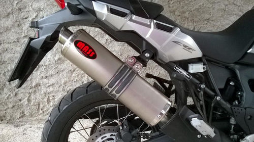 MassMoto Exhaust SlipOn Silencer Oval Titanium Honda Africa Twin 1000 2015-2019