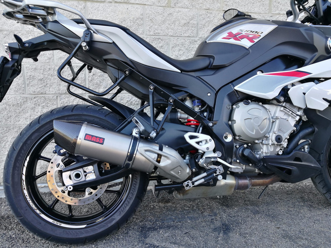 MassMoto Exhaust Slip-On Silencer Oval Titanium Carbon Cap New BMW S1000XR
