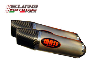 MassMoto Exhaust Dual Slip-On Silencers Oval Titanium Ducati 748 916
