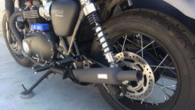 Load image into Gallery viewer, MassMoto Exhaust Dual Slip-On Silencers Bottiglia Black Triumph Bonneville T120