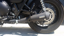 Load image into Gallery viewer, MassMoto Exhaust Dual Slip-On Silencers Tromb Black New Triumph Bonneville T120