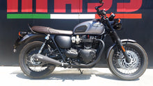 Load image into Gallery viewer, MassMoto Exhaust Dual Slip-On Silencers Tromb Black New Triumph Bonneville T120