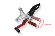 Load image into Gallery viewer, CNC Racing Adjustable Rider Rearsets Sil/Red For MV Agusta Brutale 800 /RR 16-21