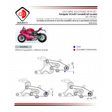 Load image into Gallery viewer, Ducati Panigale V4 Ducabike Italy SBK Adjustable Rearset PRV401 4 Color