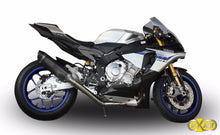 Load image into Gallery viewer, Yamaha R1 R1M 2015-16 Exan Exhaust Silencer OVAL X-BLACK Ti/Carbon &amp; Decat Pipe