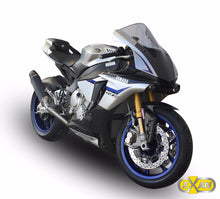 Load image into Gallery viewer, Yamaha R1 R1M 2015-16 Exan Exhaust Silencer OVAL X-BLACK Ti/Carbon &amp; Decat Pipe