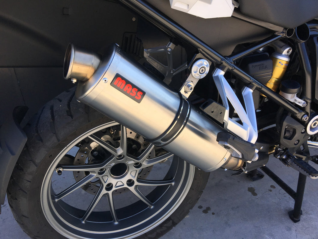 MassMoto Exhaust SlipOn Silencer Muffler Oval Titanium BMW R12000GS 2013-2018
