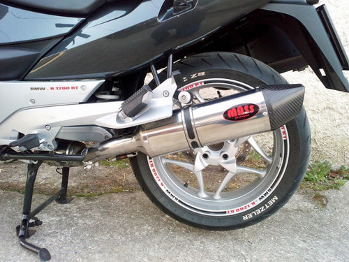 MassMoto Exhaust SlipOn Silencer Oval Inox Carbon Cap New BMW R12000RT 2005-2013