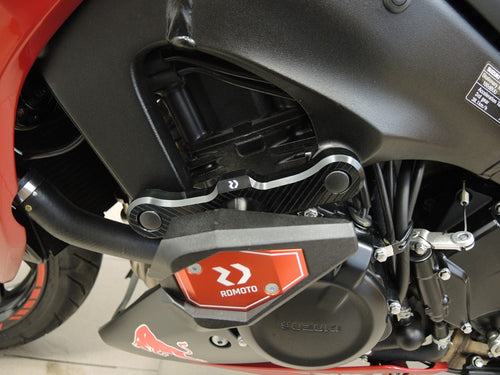 Suzuki GSXS 1000 2 Point 2014-2021 RD Moto Crash Frame Sliders Black S47S-SL01-K