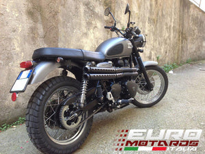 MassMoto Exhaust Full System 2in2 Mohave Black New Triumph Scrambler