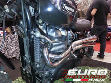 Load image into Gallery viewer, MassMoto Exhaust Full System 2in2 Up-Left New Triumph Bonneville /T100 /Thruxton
