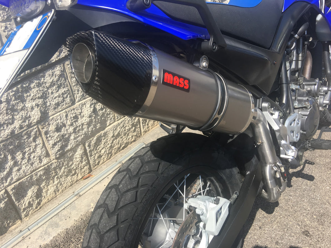 MassMoto Exhaust Mid System 2in1 Titan & Carbon Silencer Yamaha XT660R 2004-2016