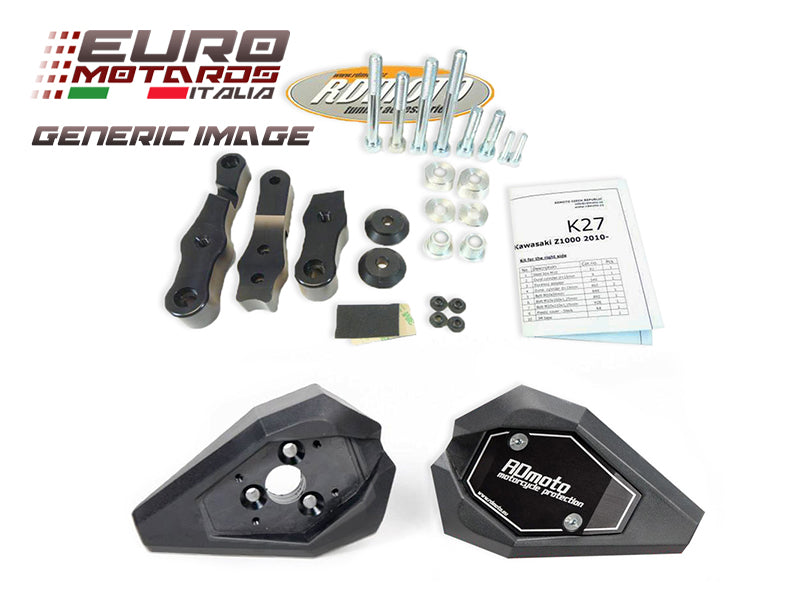 Kawasaki ER-6N 2012-2016 RD Moto Crash Frame Sliders Protectors Black K30S-SL01K
