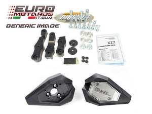 Kawasaki ER-6N 2012-2016 RD Moto Crash Frame Sliders Protectors Black K30S-SL01K