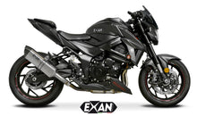 Load image into Gallery viewer, Suzuki GSXS 750 2017-2018 Exan Exhaust Silencer OVAL X-BLACK Titanium/Carbon