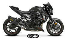 Load image into Gallery viewer, Suzuki GSXS 750 2017-2018 Exan Exhaust Silencer OVAL X-BLACK Titanium/Carbon