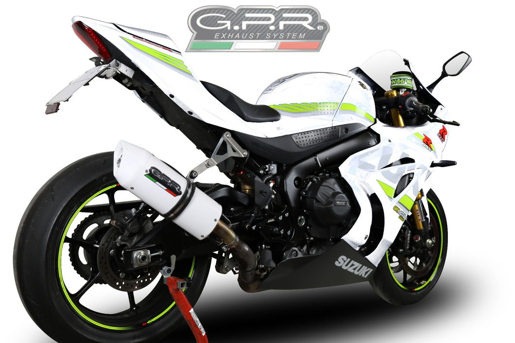 Suzuki GSXR 1000 /R 2017-2018 GPR Exhaust SlipOn Silencer Albus White Road Legal